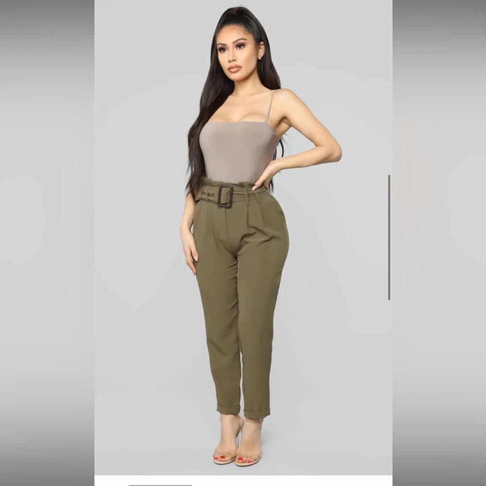 Fashion Nova Olive Green Pants Size S
